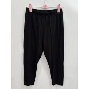 Brynn Walker Black Cropped Leggings XS Bamboo Cotton Stretch
